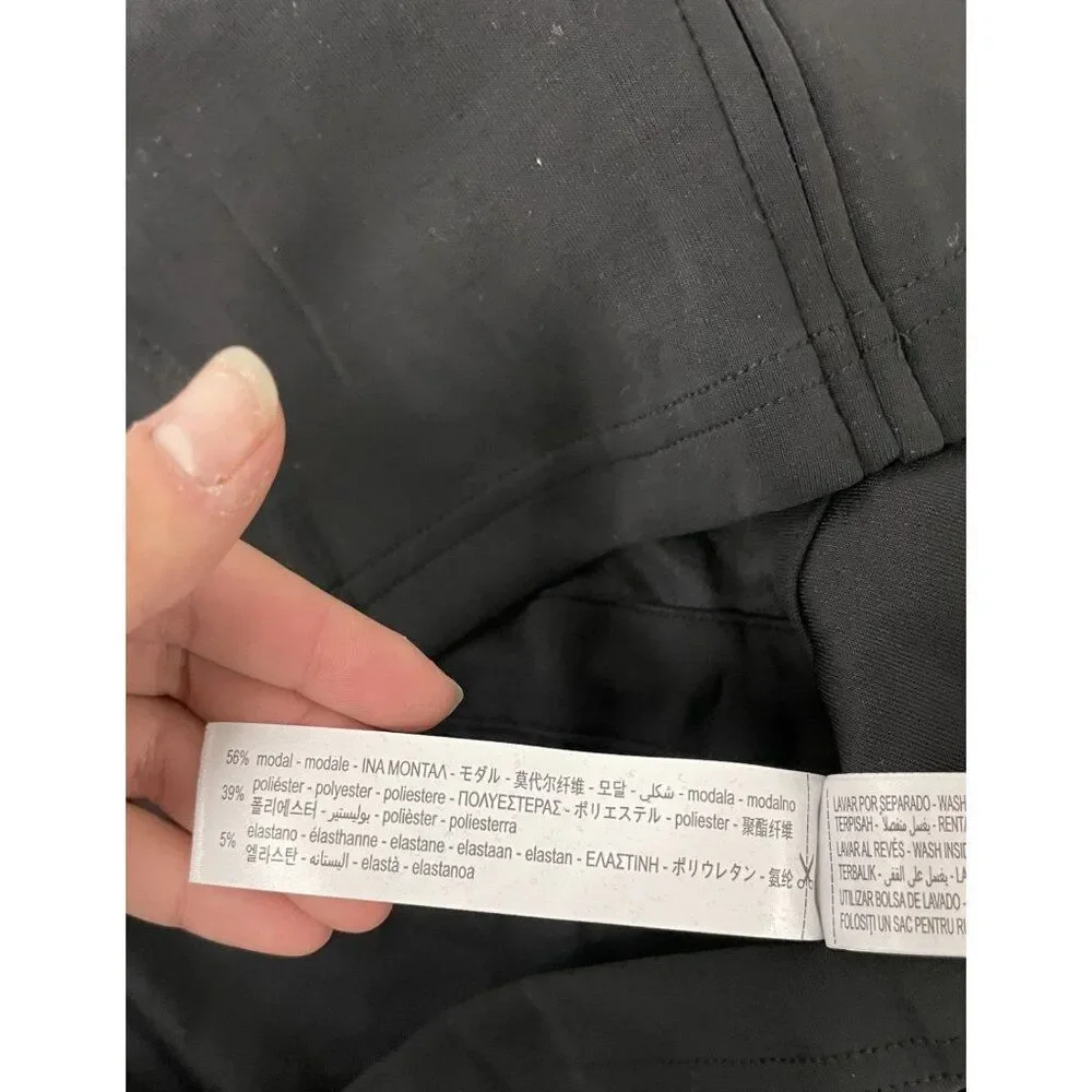 Oysho Womens Jacket XS Black High Neck full Zip Adjustable Waist 0540/791 NWT